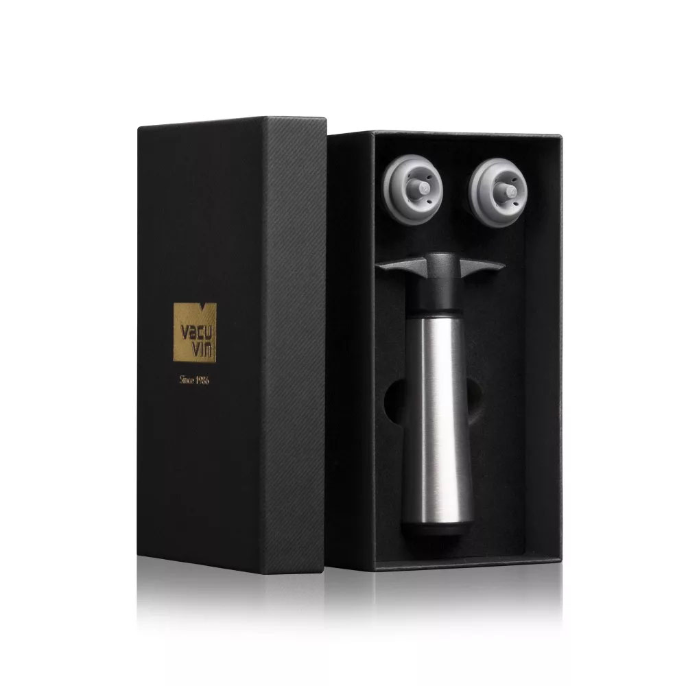 vacuvin vákuumpumpa borzáró (2 db dugóval) inox elegant